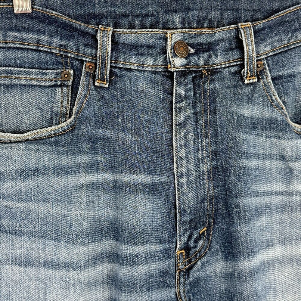 Levis 505 Mens Size 36 X 34 Blue Denim Zip Fly Jeans - Picture 6 of 12